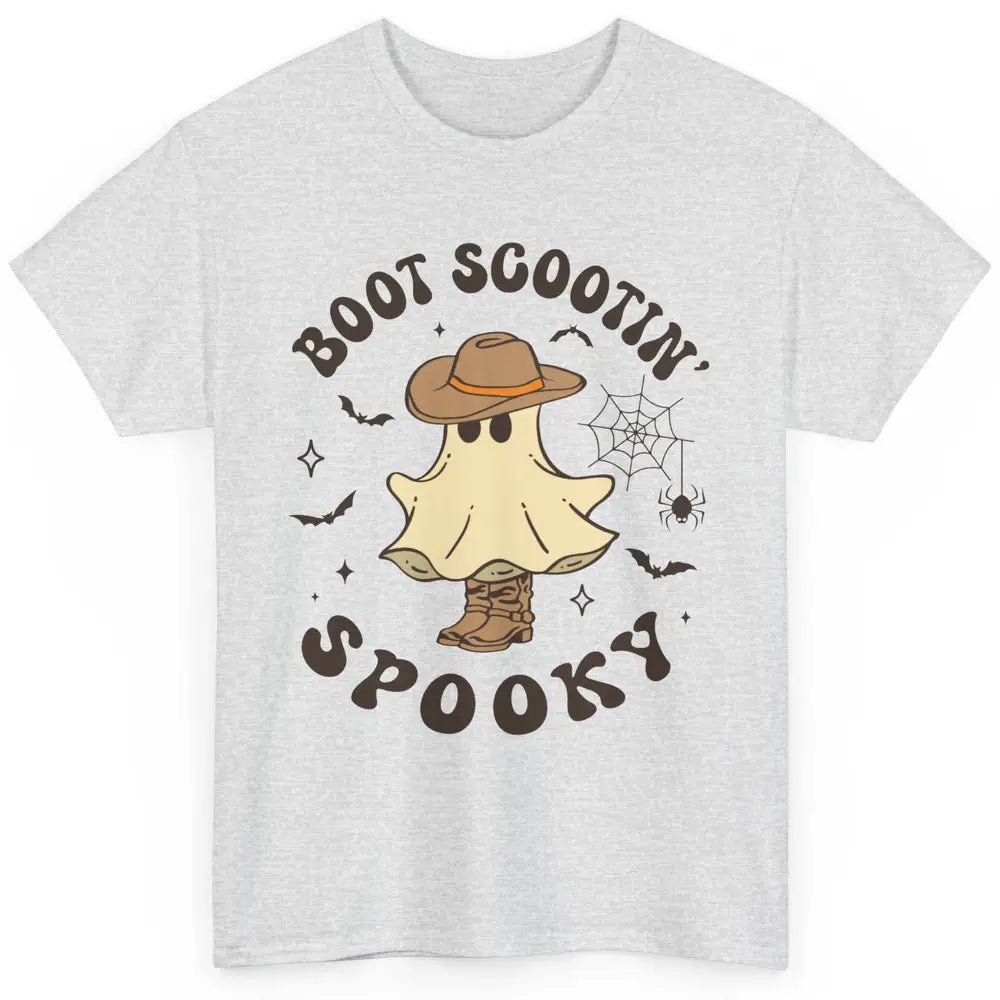 Cowboy Ghost Cowhide Boot Scooting Spooky Western Halloween Classic Unisex T-Shirt