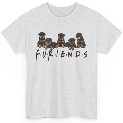 Cute Furiends Rottweiler Furry Dog Friends Rottie Puppy Pet Classic Unisex T-Shirt