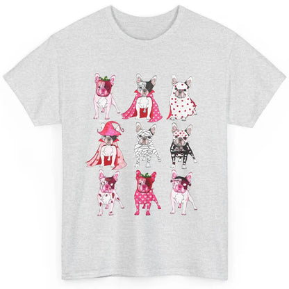 French Bulldog Valentine Frenchie Pink Spooky Valentines Day Classic Unisex T-Shirt