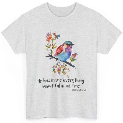 Bird Christian He Has Made Everything Beautiful Bible Verse Classic Unisex T-Shirt