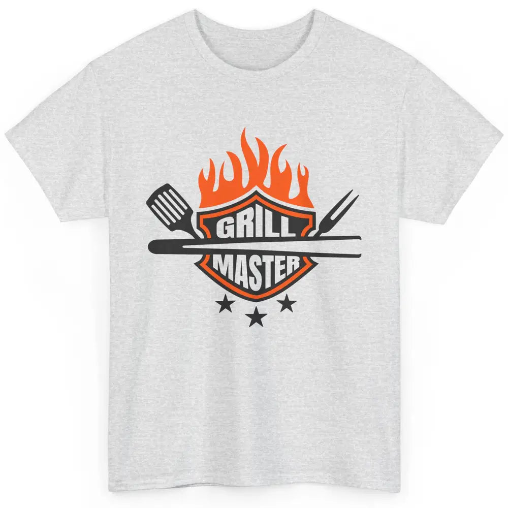 Funny BBQ Grill Master Grillfather Grilling Flames Grillers Classic Unisex T-Shirt