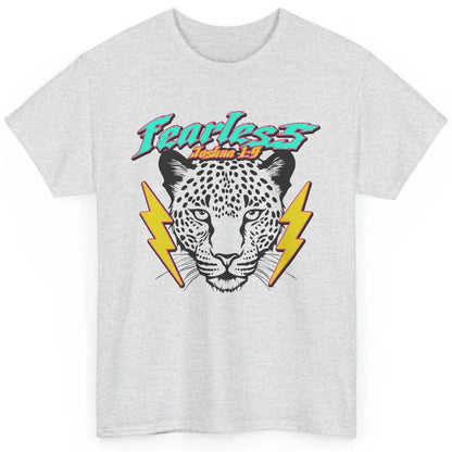 Christian Cheetah Fearless Bible Lightning Bolt Religious Classic Unisex T-Shirt