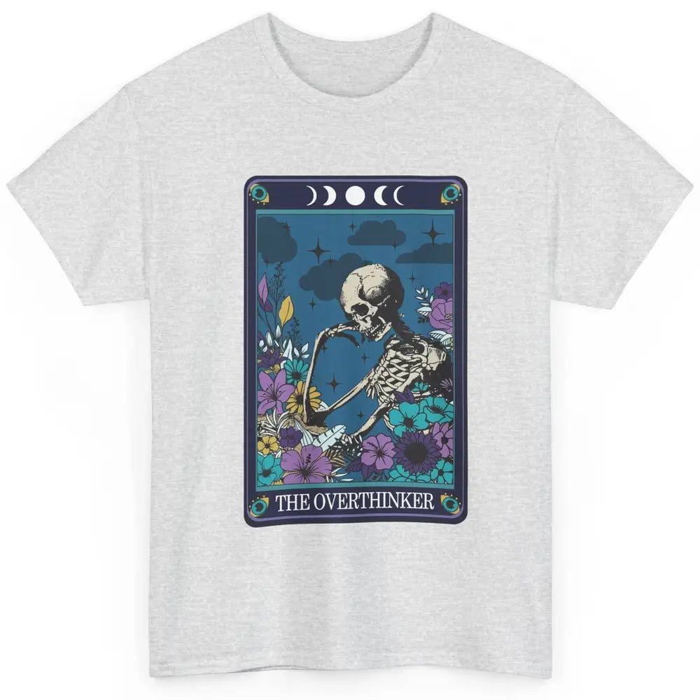 Floral Skeleton The Overthinker Tarot Card Halloween Costume Classic Unisex T-Shirt