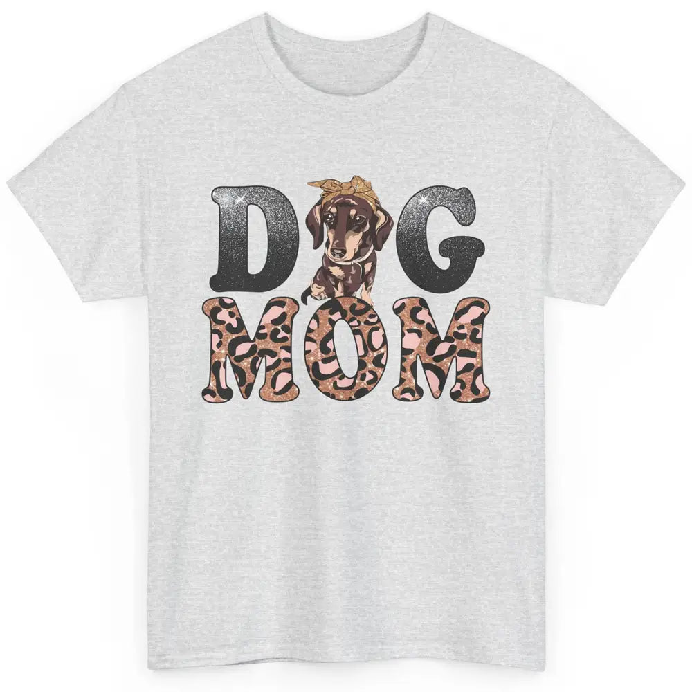 Dachshund Leopard Dog Mom Wiener Dog Lovers Dog Lady Classic Unisex T-Shirt