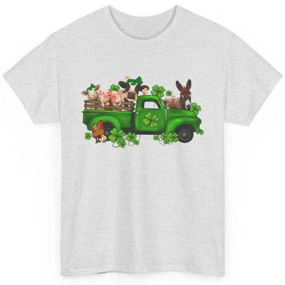 Farm Animals Truck Shamrock Clover St Patricks Day Retro Classic Unisex T-Shirt