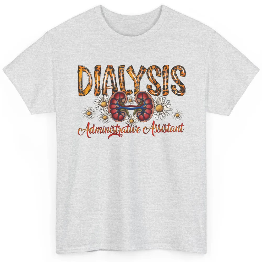 Floral Lungs Dialysis Administrative Assistant Nephrology Classic Unisex T-Shirt