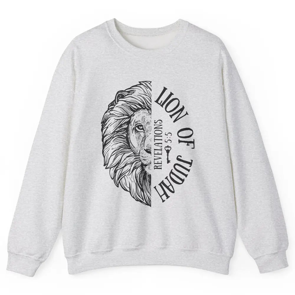 Yeshua Lion Of Judah Bible Verse Christian Faith Religious Unisex Crewneck Sweatshirt