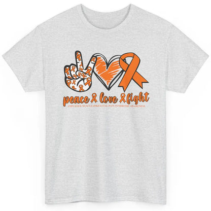 Amplified Musculoskeletal Pain Syndrome Peace Love Fight Classic Unisex T-Shirt