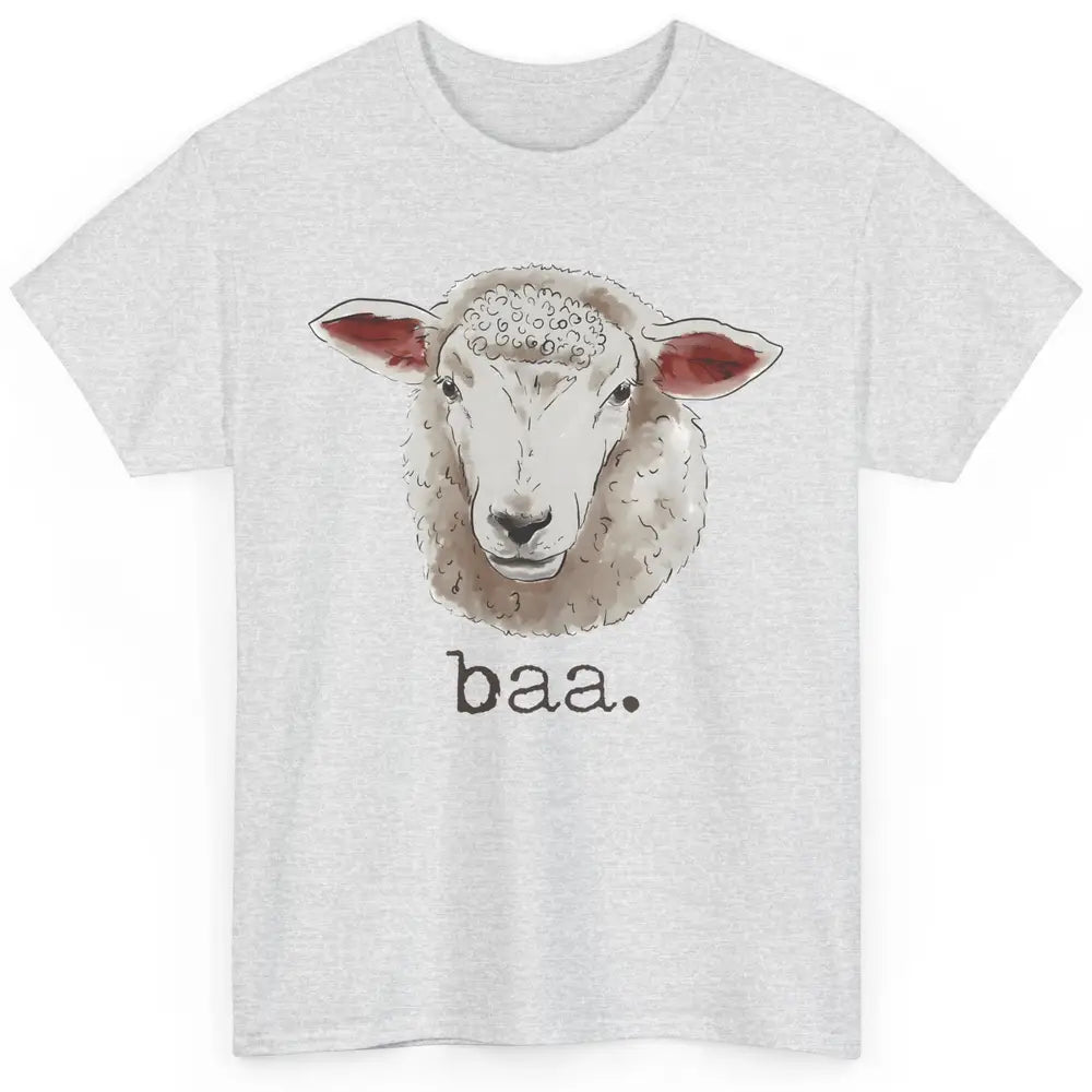 Cute Sheep Baa Baa Farm Animal Owner Sheep Lovers Farm Gift Classic Unisex T-Shirt