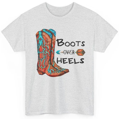 Western Cowgirl Boots Over Heels Cowboy Boots Country Girl Classic Unisex T-Shirt