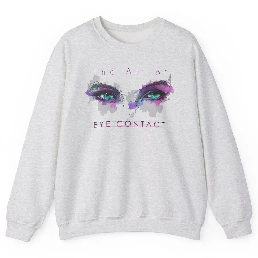 Art Eye Contact Optometry Ophthalmology Optician Watercolor Unisex Crewneck Sweatshirt