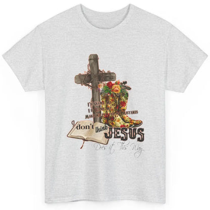 Floral Cowgirl Boots Jesus Done It Cross Faith Bible Verse Classic Unisex T-Shirt