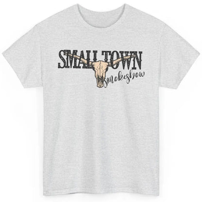 Boho Bull Skull Small Town Smokeshow Western Country Cowgirl Classic Unisex T-Shirt