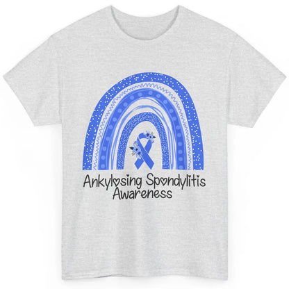 Ankylosing Spondylitis Awareness Support Floral Blue Rainbow Classic Unisex T-Shirt