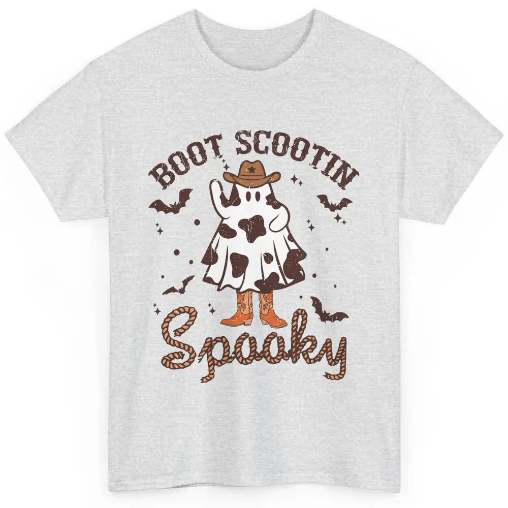 Cowboy Ghost Cowhide Boot Scooting Spooky Western Halloween Classic Unisex T-Shirt