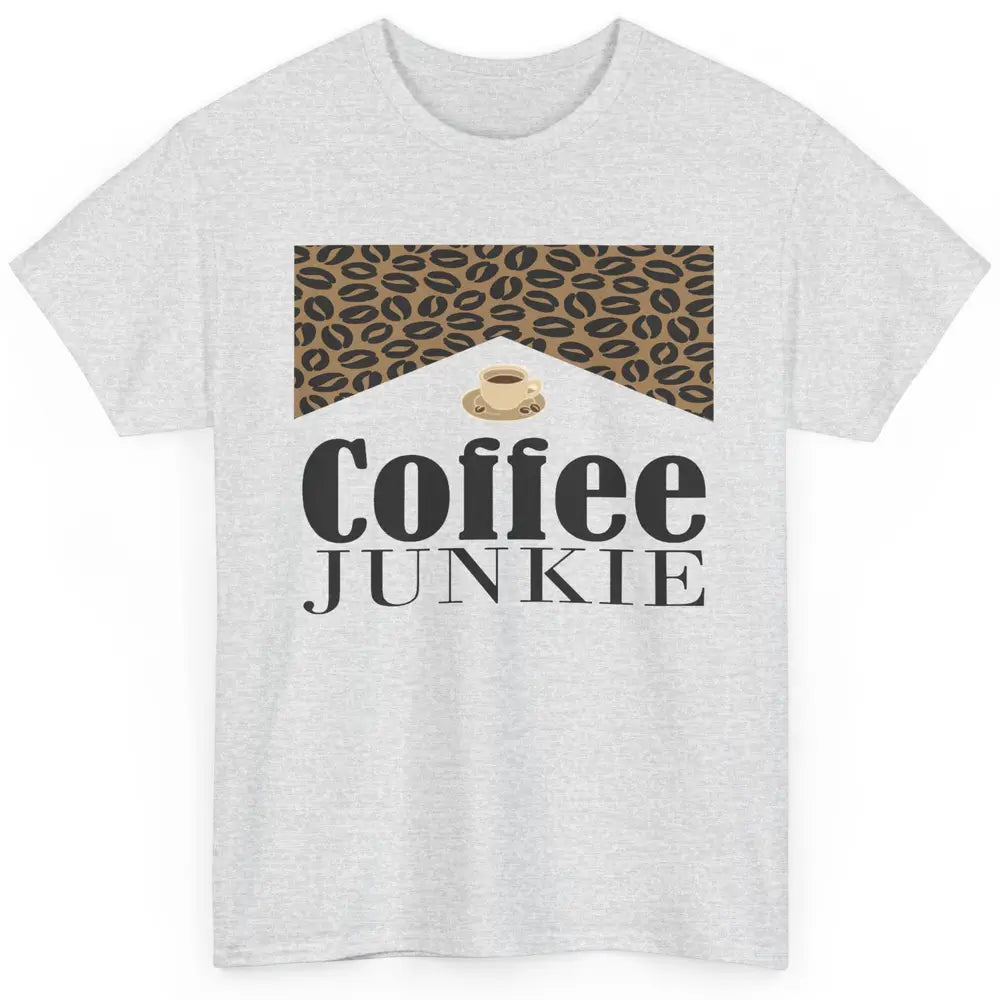 Coffee Junkie Red Leopard Coffee Lovers Gift Retro Country Classic Unisex T-Shirt