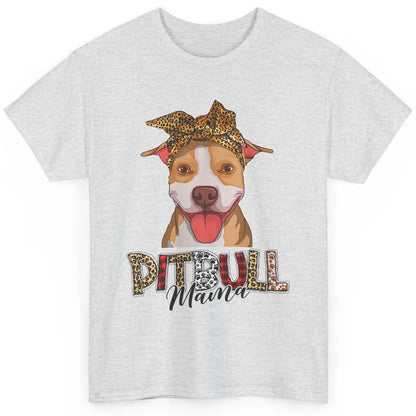 Cute Pitbull Mama Leopard Mothers Day Funny Pittie Women Dog Classic Unisex T-Shirt