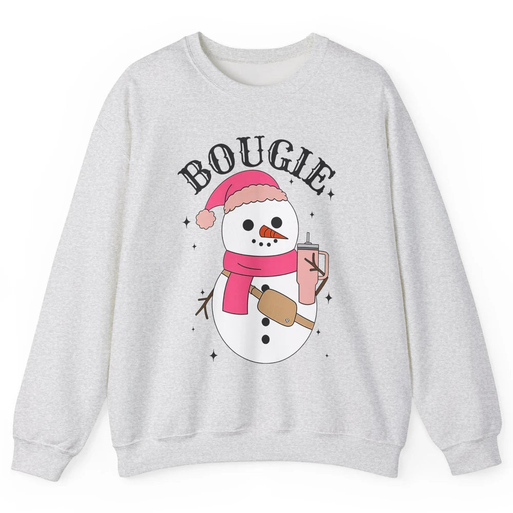 Funny Christmas Boo-jee Snowman Bougie Christmas Winter Unisex Crewneck Sweatshirt