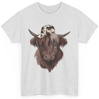 Funny Bull Cow With Hat Leopard Western Country Highland Cow Classic Unisex T-Shirt