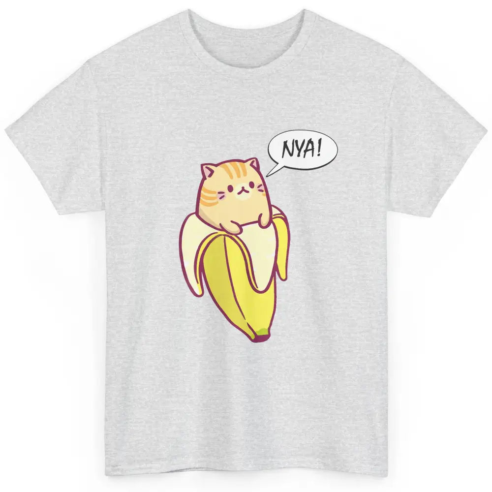 Cute Bananya Banana Orange Cat Kawaii Humor Kitten Mom Life Classic Unisex T-Shirt