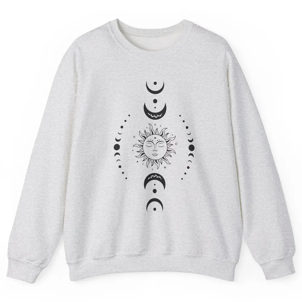 Boho Sun And Moon Hippie Girl Peace Lovers Halloween Costume Unisex Crewneck Sweatshirt