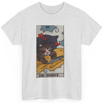 Funny Cat The Hermit Tarot Card Cat Meme Magic Cat Halloween Classic Unisex T-Shirt