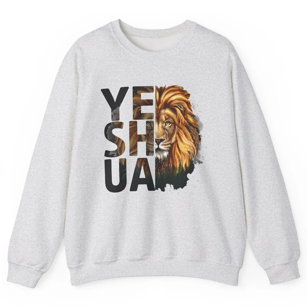 Yeshua Lion Of Judah Fear Not Bible Christian Religious Unisex Crewneck Sweatshirt