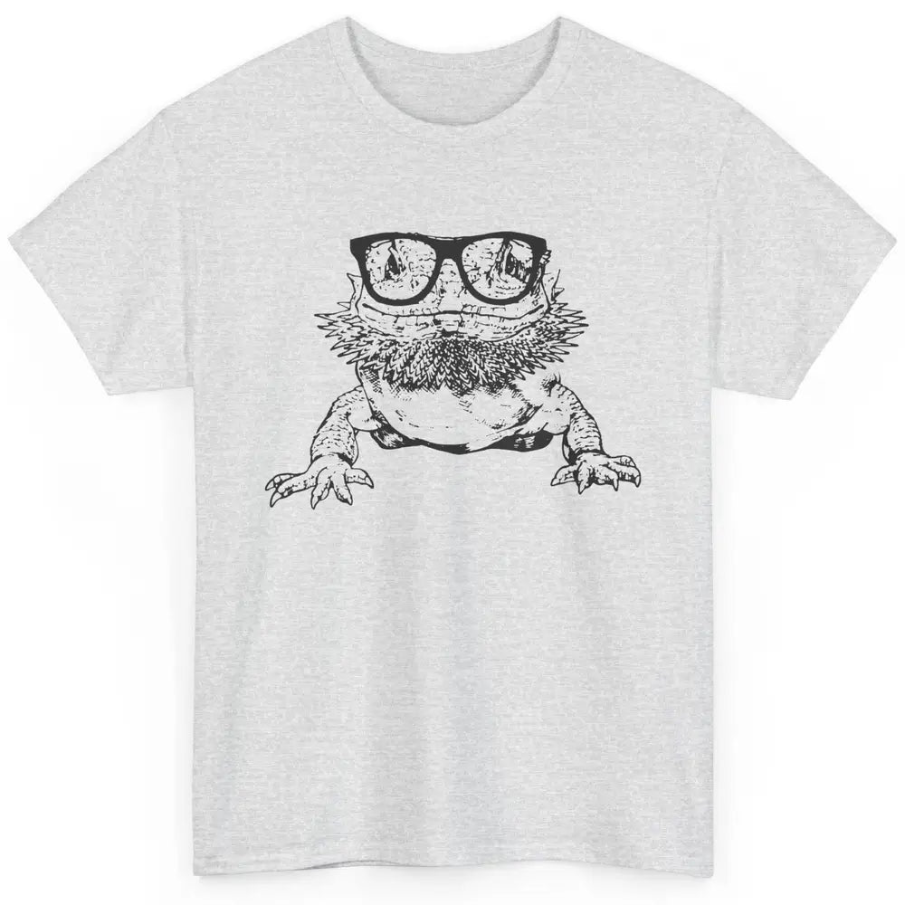 Funny Bearded Dragon Cute Reptile Lizard Nerdy Glass Animal Classic Unisex T-Shirt