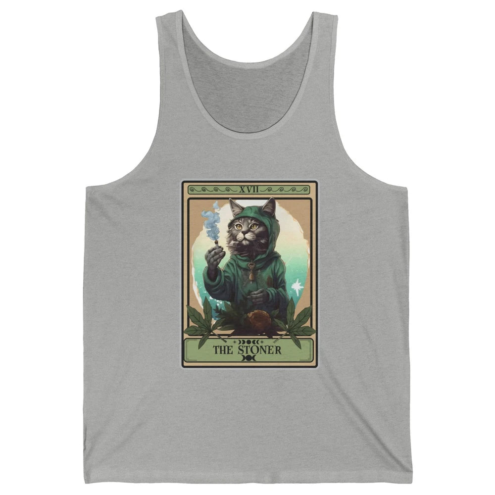 Vintage The Stoner Cat Tarot Card Weed Cannabis Marijuana Unisex Jersey Tank