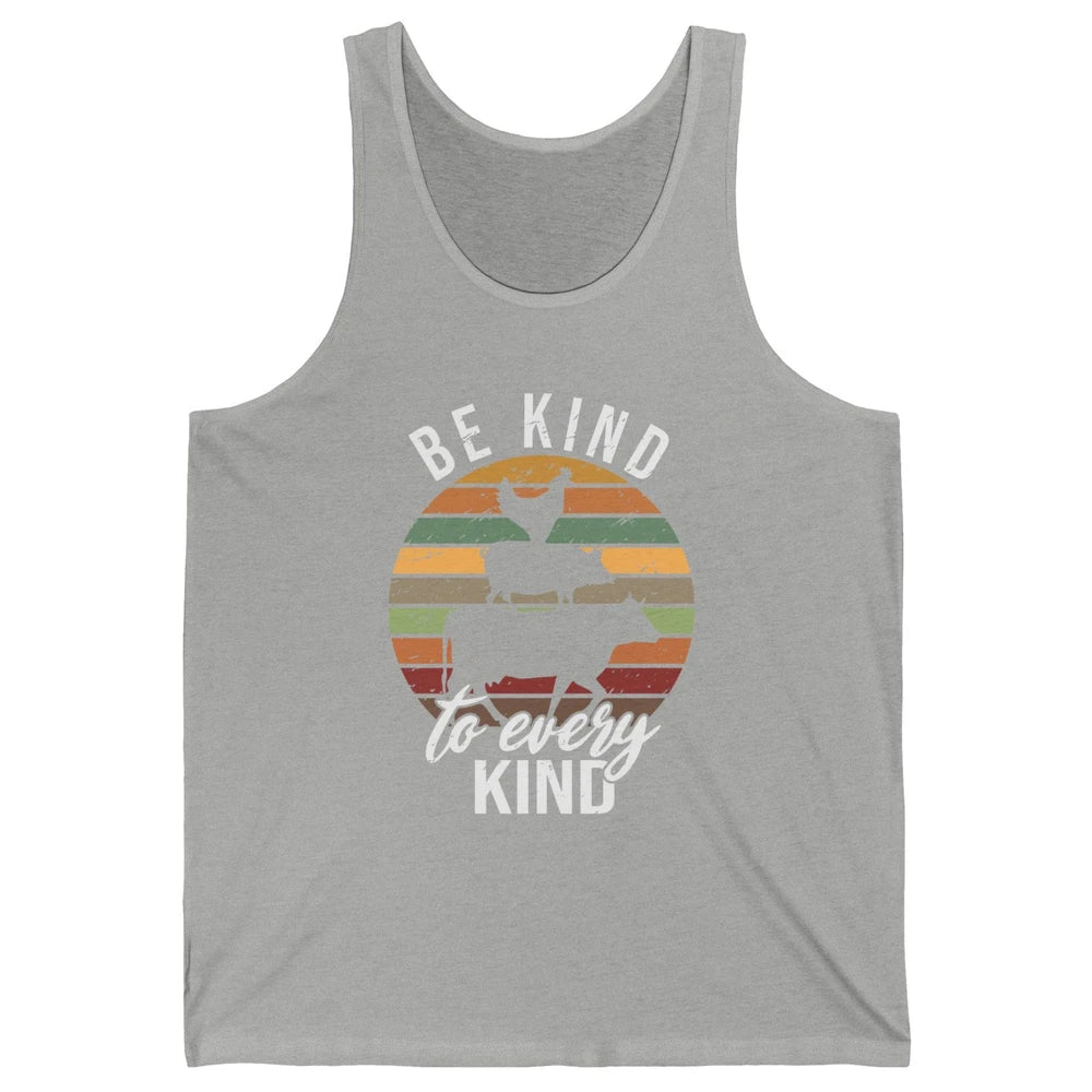 Retro Vegan Be Kind To Every Kind Vegetarian Friend Not Food Unisex Jersey Tank