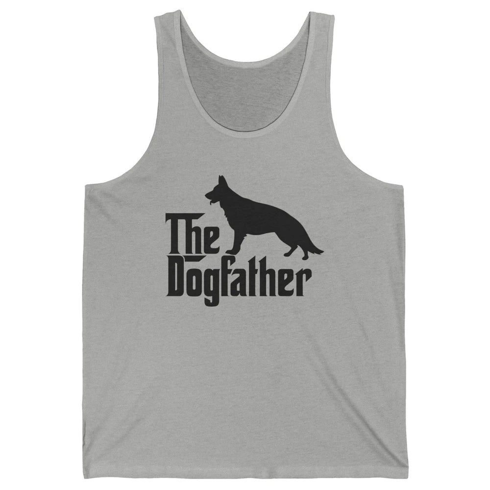 The Dogfather German Shepherd Funny Dog Dad Father Day Unisex Jersey Tank