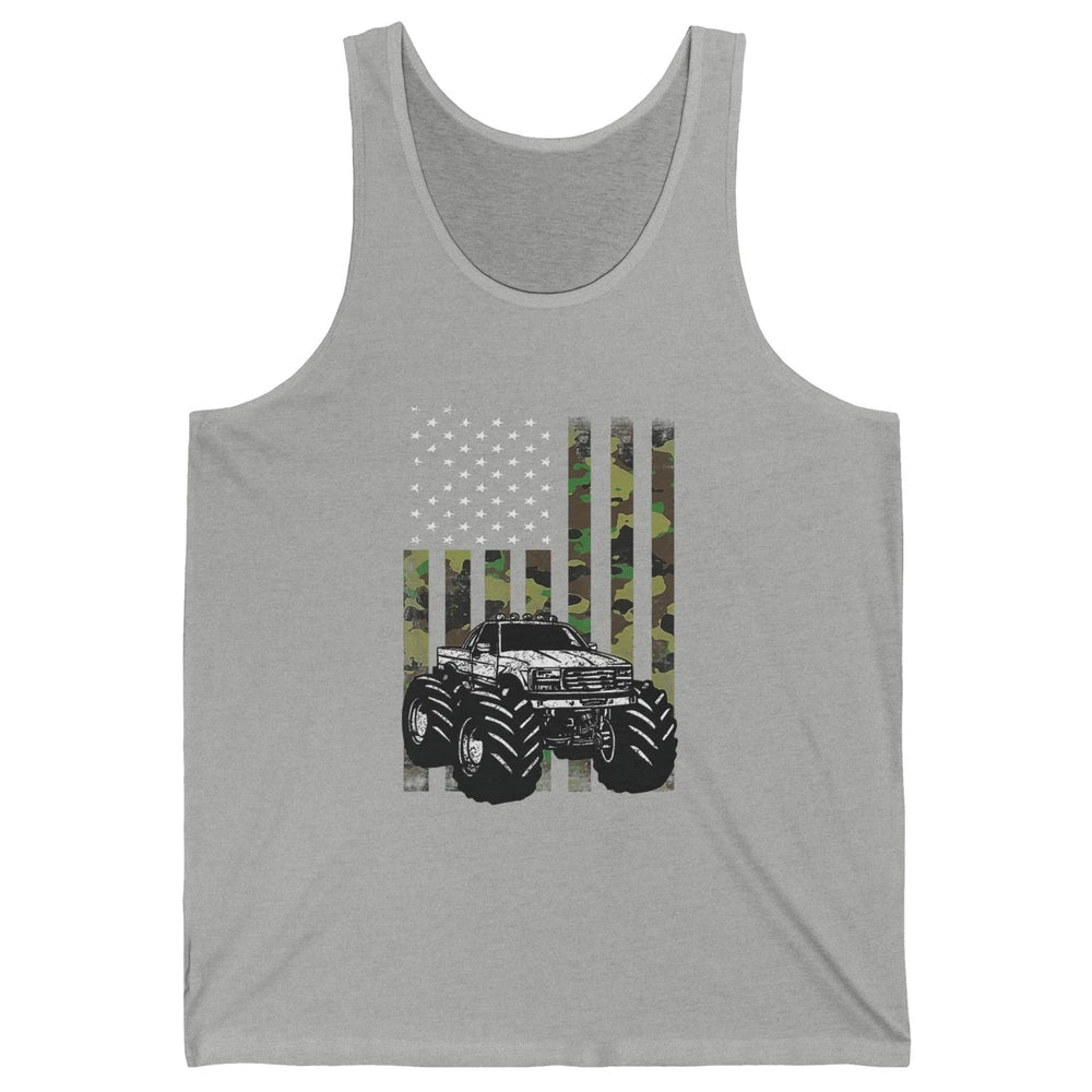 Truck Camo Flag Mud Ride Retro UTV SXS Racer Four Wheeler Unisex Jersey Tank