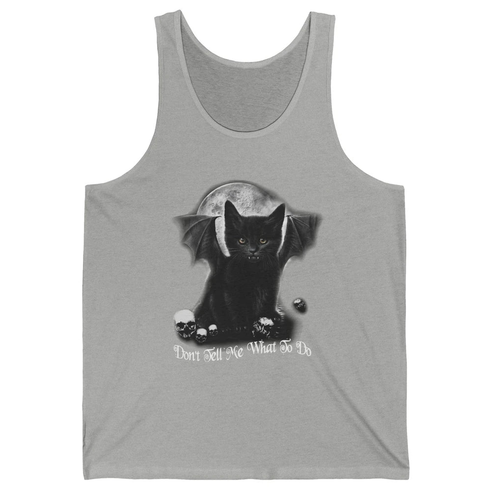 Black Cat Witch Don't Tell Me What To Do Halloween Costume Unisex Jersey Tank