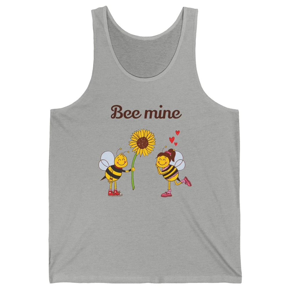 Bee Mine Love Valentine's Day Couple Romantic Bee Love Unisex Jersey Tank