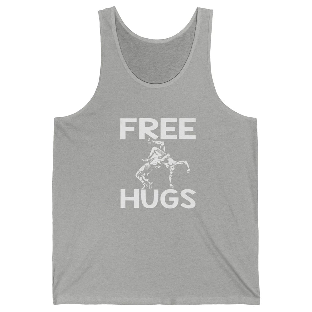 Vintage Wrestling Free Hugs Sports Martial Art Retro Wrestle Unisex Jersey Tank