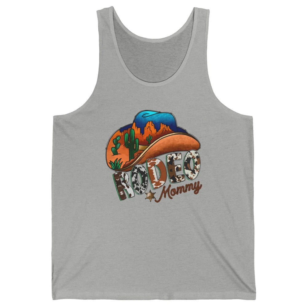 Western Cowboy Hat Rodeo Mommy Cowhide Desert Cactus Cowgirl Unisex Jersey Tank