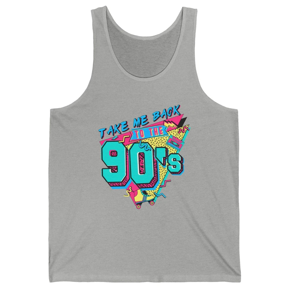 Vintage Take Me Back To The 90s Cassette Retro Rainbow Child Unisex Jersey Tank