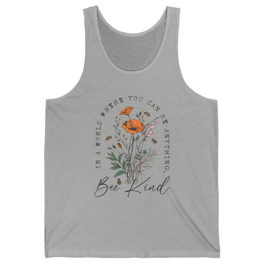 Vintage Bee Kind Daisy Minimalist Positive Mind Wildflower Unisex Jersey Tank