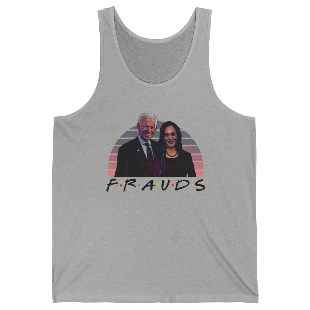 Vintage Joe Biden Frauds Anti Biden Liberals Kamala Harris Unisex Jersey Tank