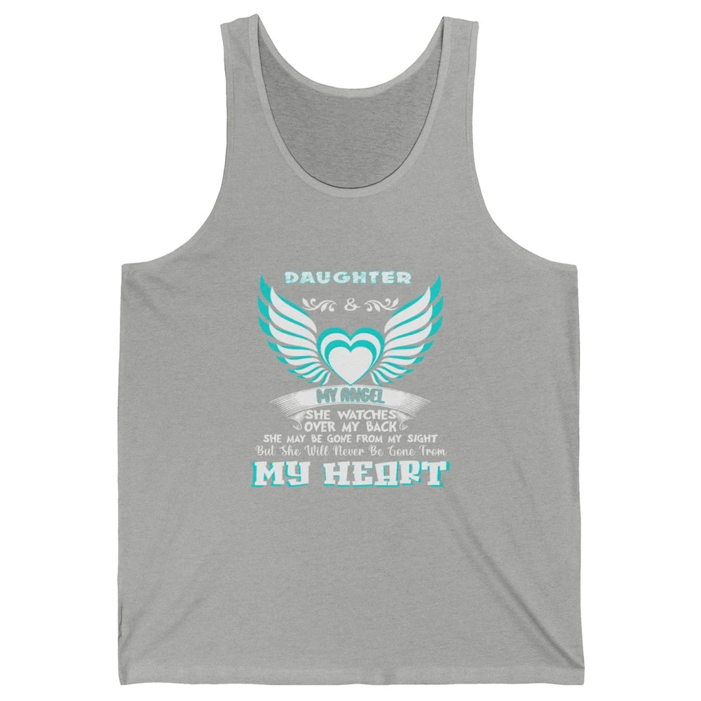 Angel Guardian She Watch Over My Back My Daughter In Heaven Unisex Jersey Tank