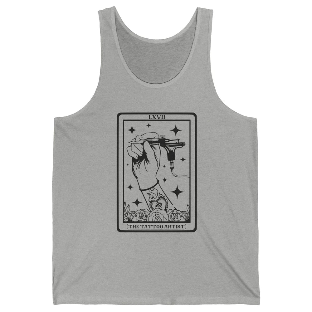 Tattoo Artist Tarot Card Beautician Tattoo Machine Halloween Unisex Jersey Tank