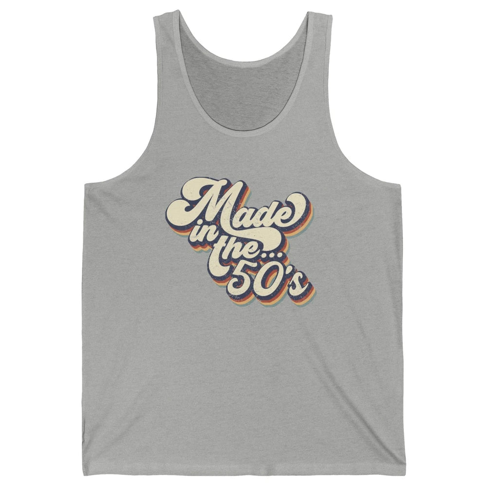 Retro Vintage Made In The 50's 1950s Born Birthday 50s Born Unisex Jersey Tank