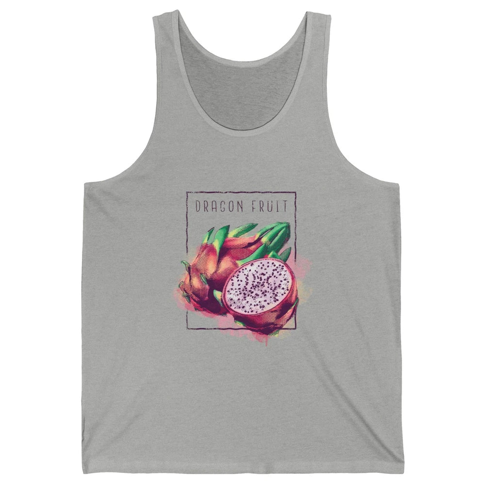 Watercolor Dragonfruit Tropical Paradise Summer Vegan Fruit Unisex Jersey Tank