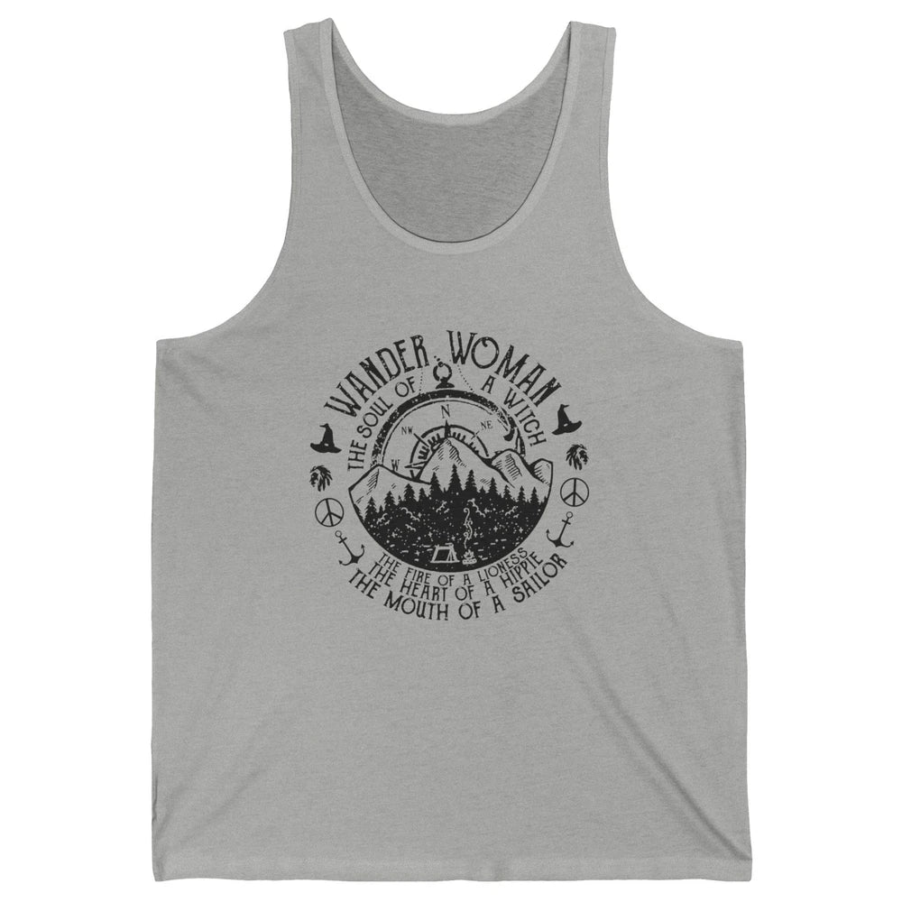 Retro Soul Of A Witch Wander Woman Compass Hiking Camping Unisex Jersey Tank