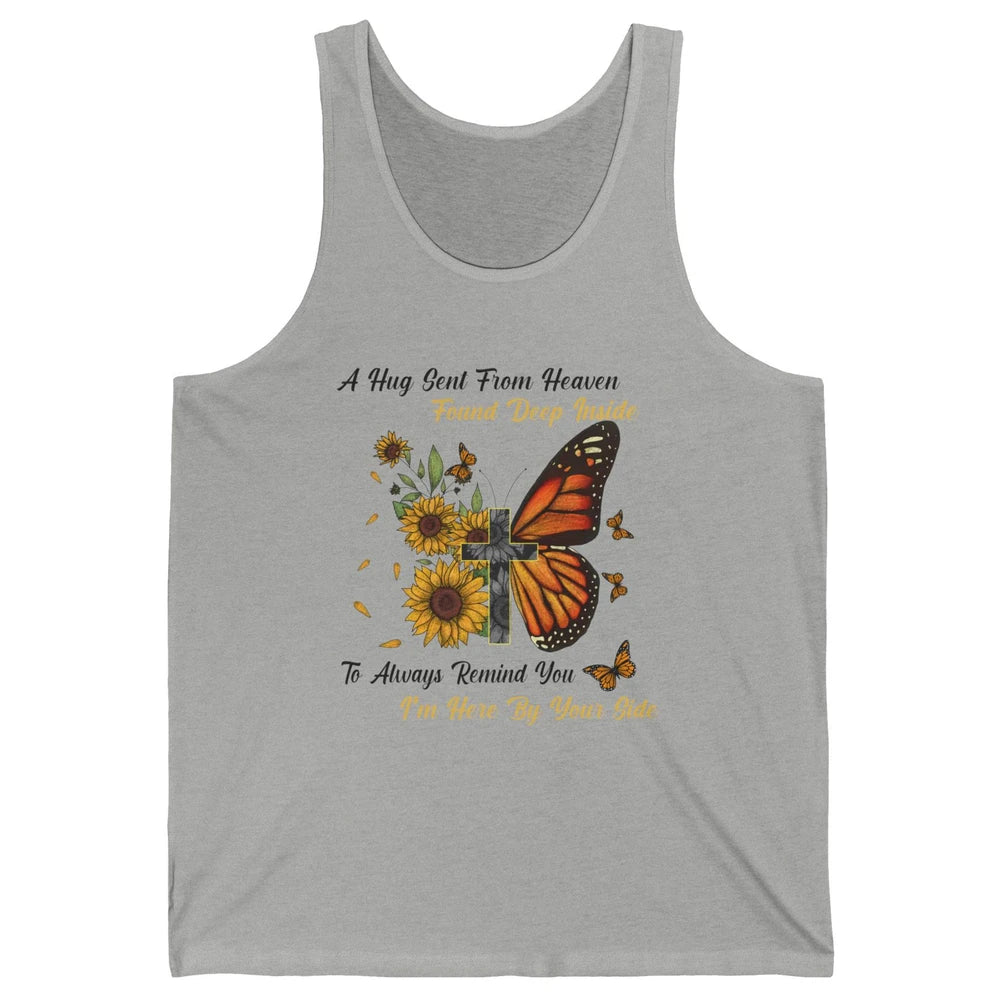 Butterfly Sunflower Jesus Cross Im By Your Side Heaven Angel Unisex Jersey Tank