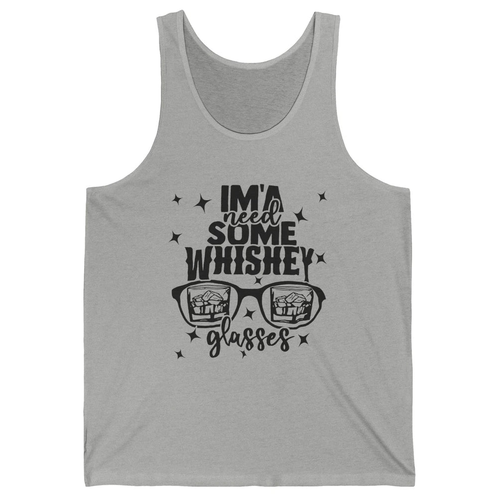 Whiskey Glasses Drink Whiskey See World Through Wine Glasses Unisex Jersey Tank