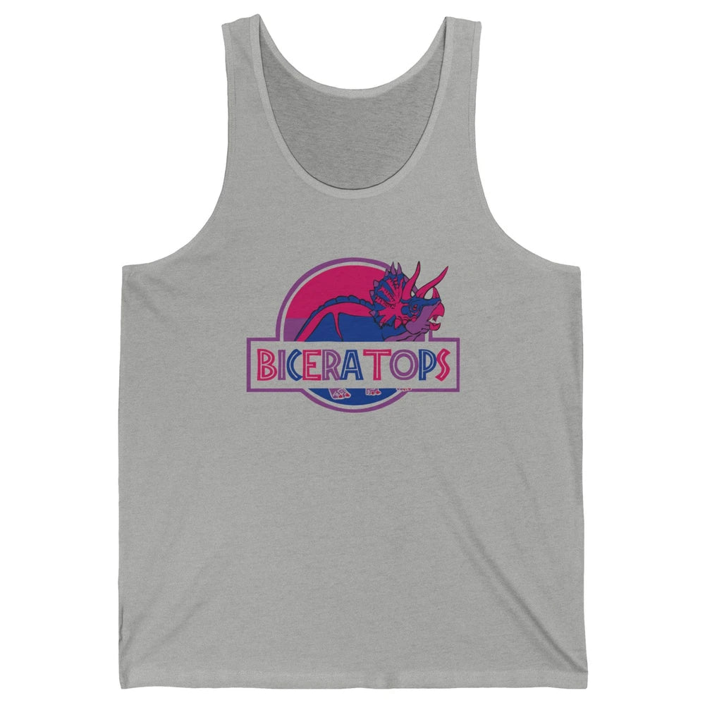 Biceratops Bisexual Ceratops Dinosaur LGBT Pride Month Unisex Jersey Tank