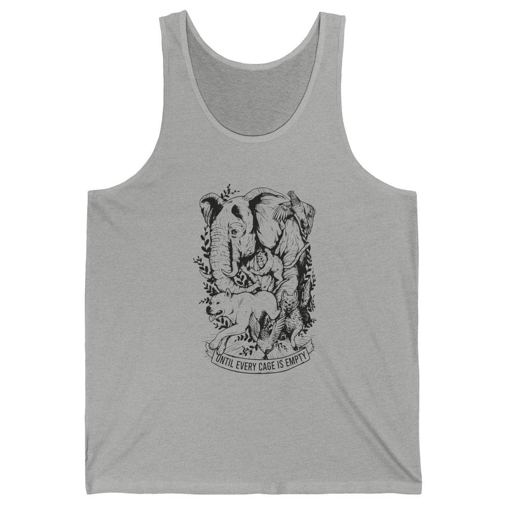 Until Every Cage Empty Farm Animal Rights Vegan Vegetarian Unisex Jersey Tank