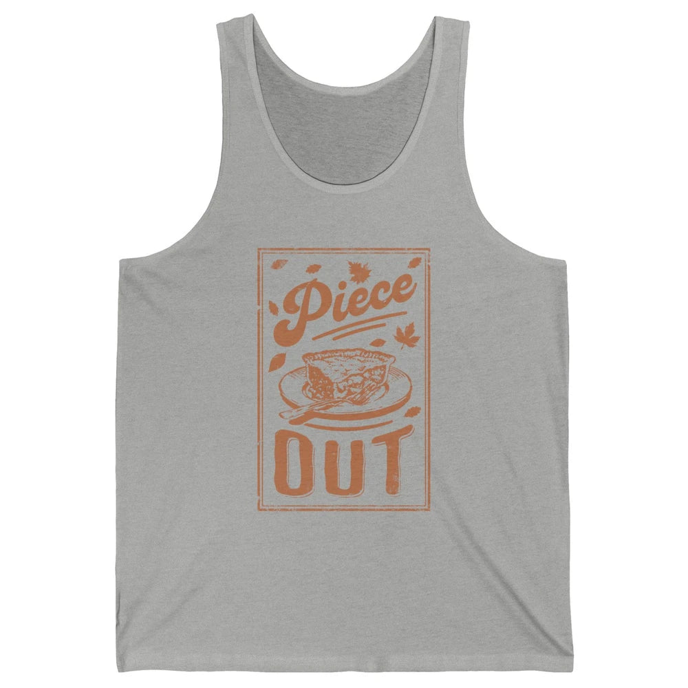 Retro Piece Out Pumpkin Pie Thanksgiving Dinner Fall Food Unisex Jersey Tank