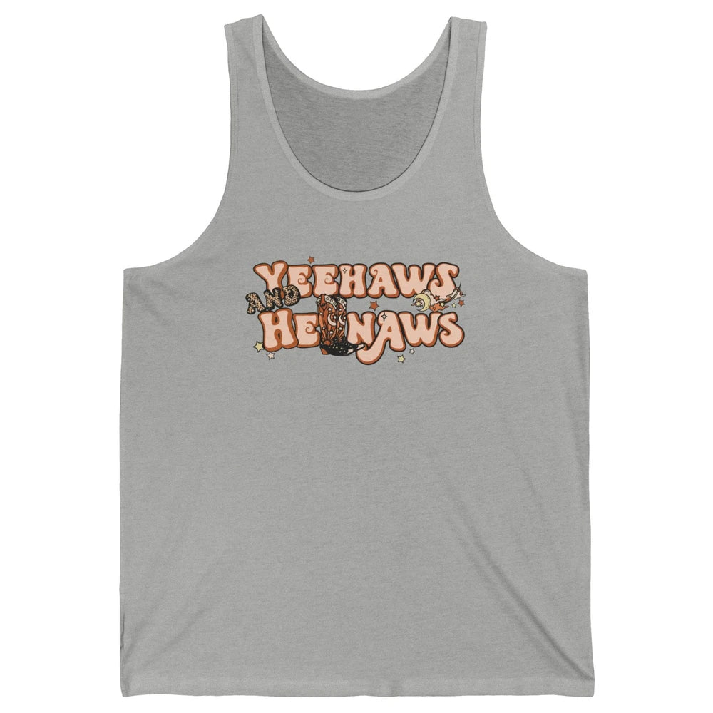 Boho Cowboy Boots Yeehaws And Hellnaws Western Country Girl Unisex Jersey Tank